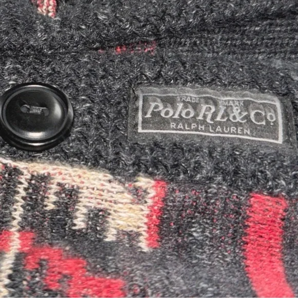 Polo by Ralph Lauren Shawl Collar Cardigan Native Navajo Print - Picture 3 of 9